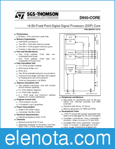STMicroelectronics D950CORE datasheet