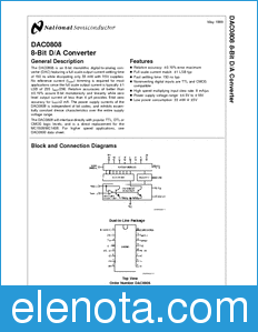 National Semiconductor DAC0808 datasheet