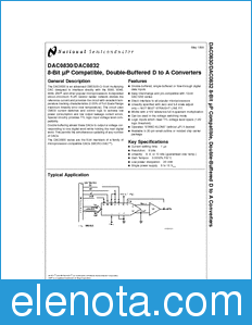 National Semiconductor DAC0830 datasheet