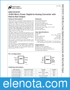 National Semiconductor DAC101S101 datasheet