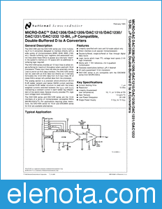 National Semiconductor DAC1208 datasheet