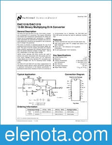 National Semiconductor DAC1218 datasheet