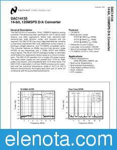 National Semiconductor DAC14135 datasheet