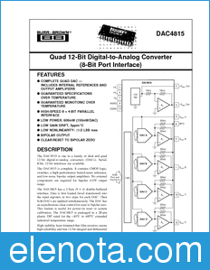 Texas Instruments DAC4815 datasheet