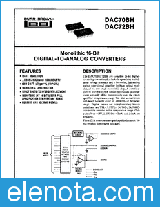 Texas Instruments DAC70 datasheet