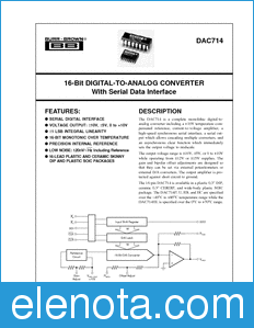 Texas Instruments DAC714 datasheet