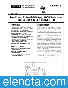 Texas Instruments DAC7512 datasheet