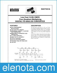 Texas Instruments DAC7541 datasheet