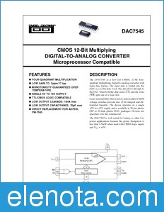 Texas Instruments DAC7545 datasheet