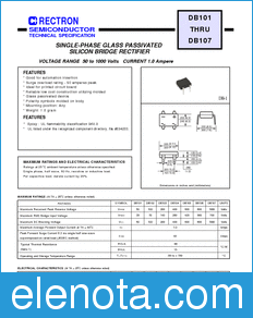 Rectron DB106-C-S-R01 datasheet