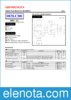 Shindengen DE5LC20U datasheet
