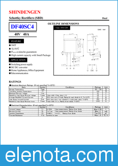 Shindengen DF40SC4 datasheet