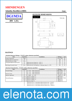 Shindengen DG1M3A datasheet