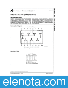 National Semiconductor DM54367 datasheet