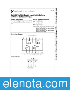 National Semiconductor DM5438 datasheet