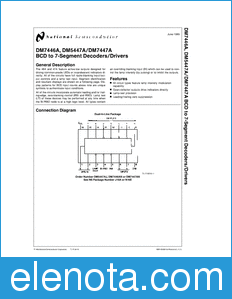 National Semiconductor DM5447A datasheet