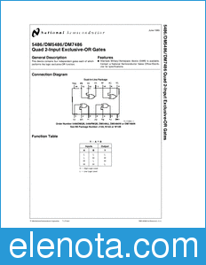 National Semiconductor DM5486 datasheet
