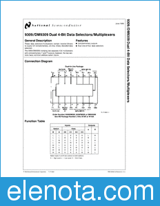 National Semiconductor DM9309 datasheet