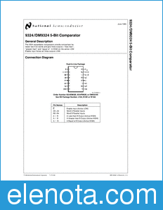 National Semiconductor DM9324 datasheet