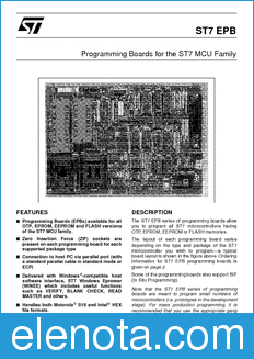 STMicroelectronics DOC-ST7EPB/DS datasheet