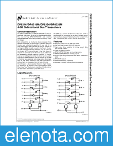 National Semiconductor DP8216 datasheet