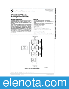 National Semiconductor DP83265 datasheet