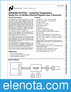 National Semiconductor DP83848I datasheet