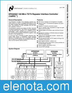National Semiconductor DP83850C datasheet