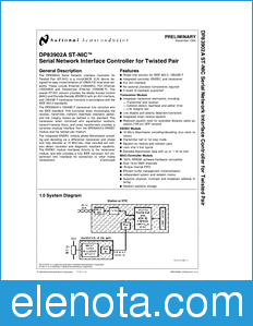 National Semiconductor DP83902A datasheet