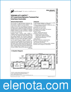 National Semiconductor DP83905 datasheet