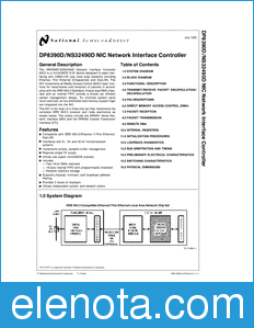 National Semiconductor DP8390D datasheet