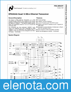 National Semiconductor DP83924A datasheet