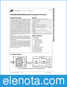 National Semiconductor DP8392B datasheet