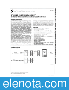National Semiconductor DP83932C datasheet