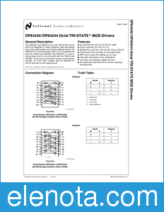 National Semiconductor DP84240 datasheet