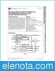 National Semiconductor DP8440 datasheet