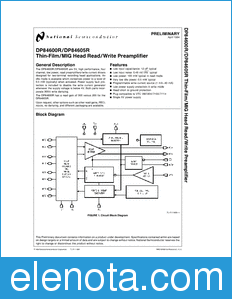 National Semiconductor DP84600R datasheet