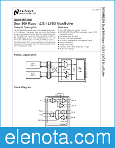 National Semiconductor DS08MB200 datasheet