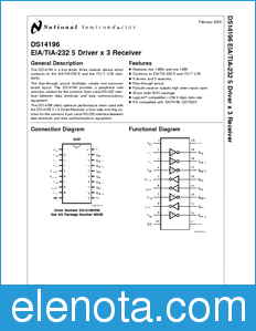 National Semiconductor DS14196 datasheet