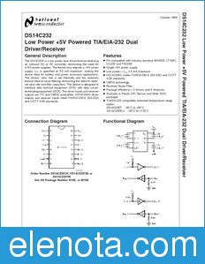 National Semiconductor DS14C232 datasheet