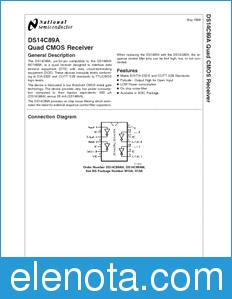 National Semiconductor DS14C89A datasheet