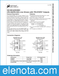 National Semiconductor DS1691A datasheet