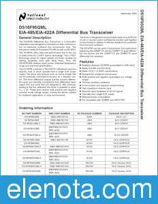 National Semiconductor DS16F95QML datasheet