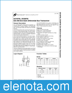 National Semiconductor DS16F95 datasheet