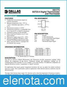 Maxim DS1775R/T&R datasheet