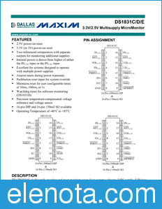Maxim DS1831C datasheet