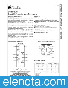 National Semiconductor DS26F32M datasheet