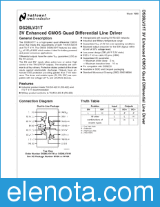 National Semiconductor DS26LV31T datasheet