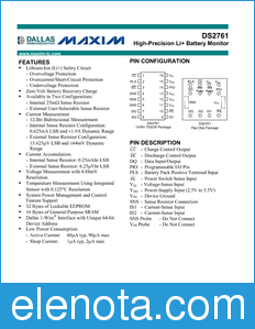 Maxim DS2761 datasheet