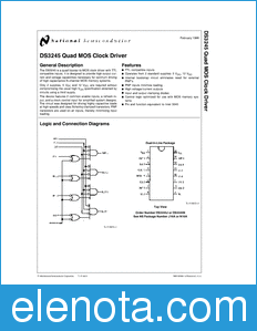 National Semiconductor DS3245 datasheet